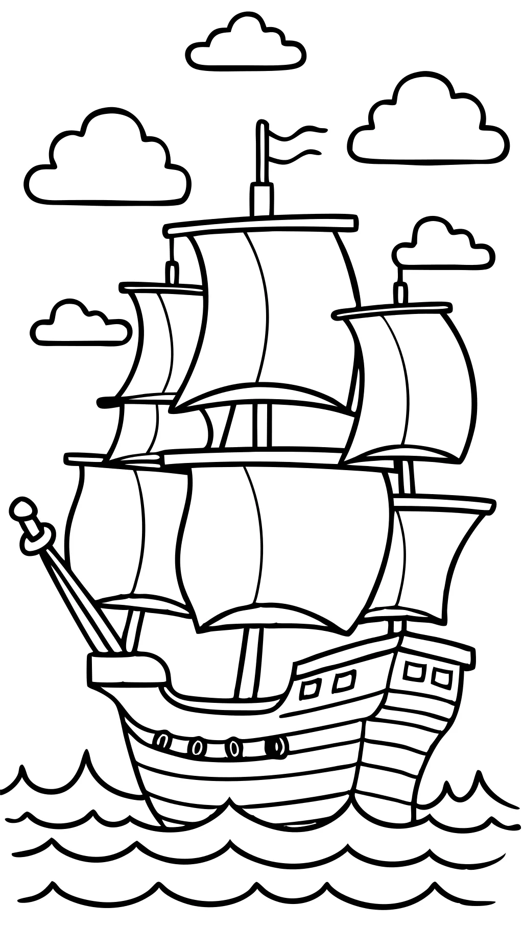 Página para colorear de Mayflower